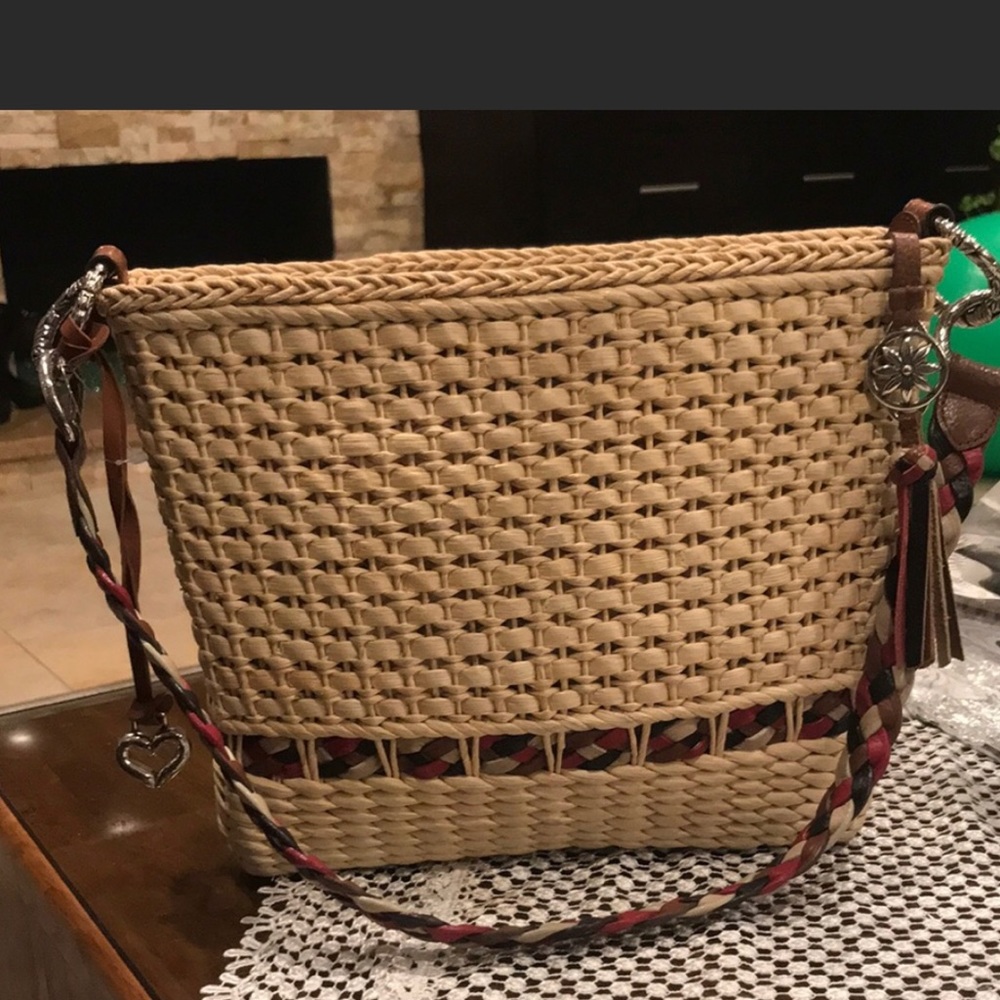 Brighton Straw tote bag size 13x10x4